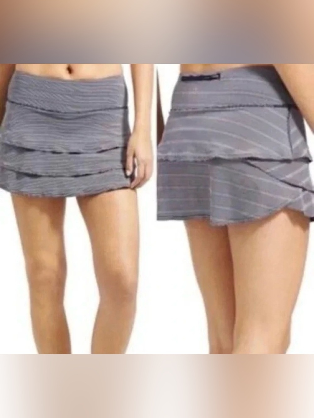 Athleta Women’s Swagger Ruffle Skort Skirt Tennis/Pickelball Navy/White Size XL